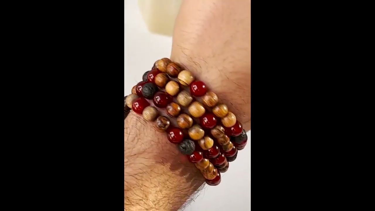 CONFIDENT III (FRAGRANCE DIFFUSER ) -  RED AQEEQ & OUD MISBAHA BRACELET, 99 BEADS