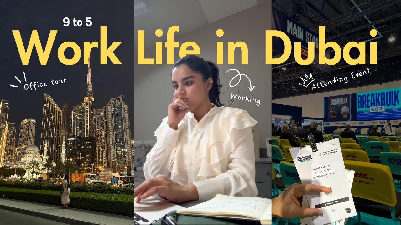 work & life in Dubai | A day in my life working 9-5, PR event, office tour, productive vlog