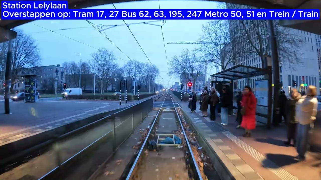 GVB Amsterdam Tramlijn 1 Osdorp De Aker - Plantage Parklaan | Omleiding | December 2025