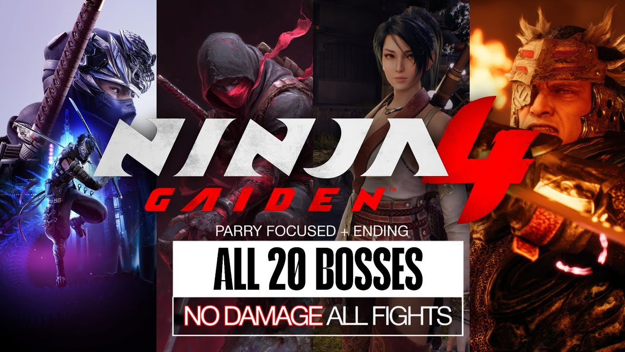 Ninja Gaiden 4 &ndash; All Boss Fights (No Damage) | Ultimate Perfect Run 4K 60FPS