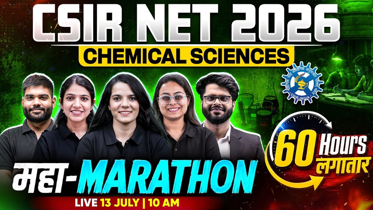 CSIR NET 2026 Maha Marathon | Complete Revision in 60 Hours | CSIR NET 2026 Chemical sciences