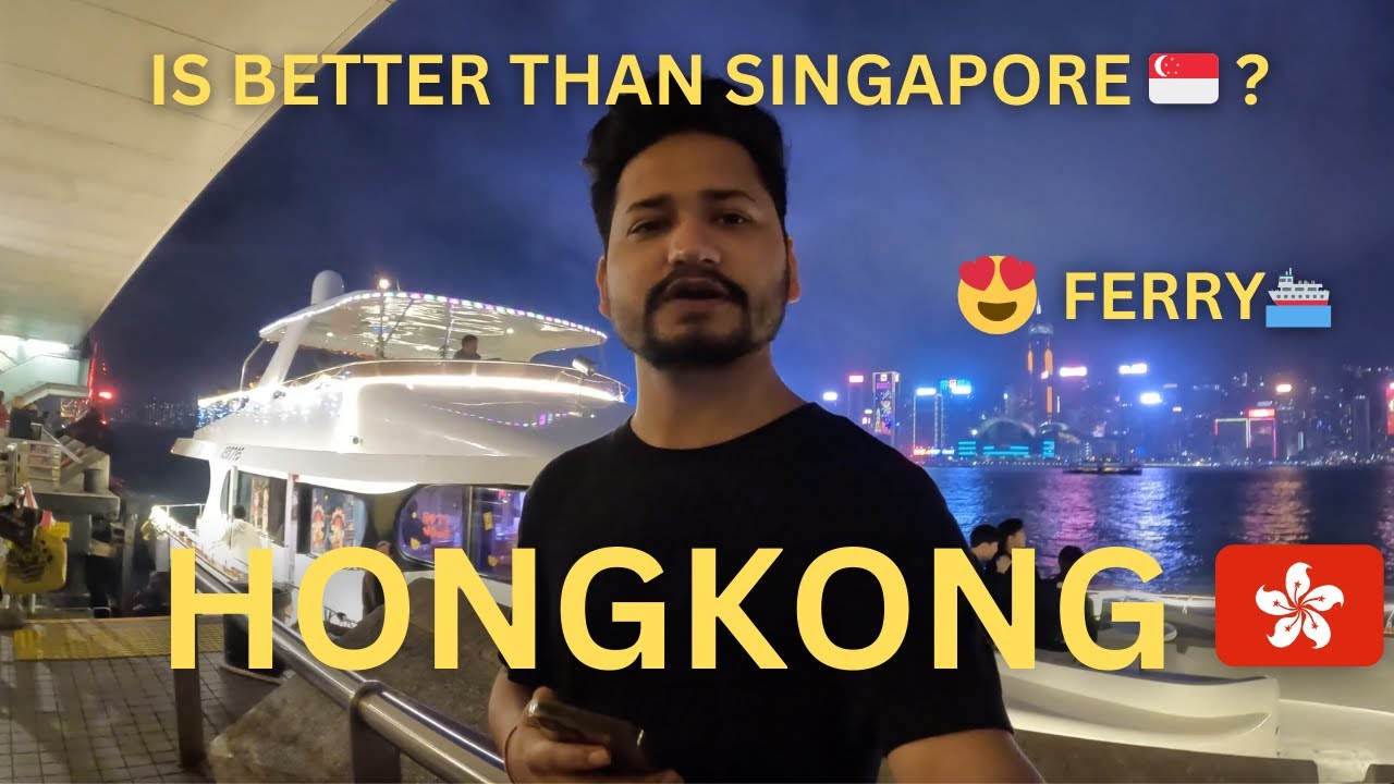 WHY HONGKONG 🇭🇰 NIGHTLIFE IS BETTER THAN SINGAPORE? 😍 I TOOK THE MOST BEAUTIFUL FERRY