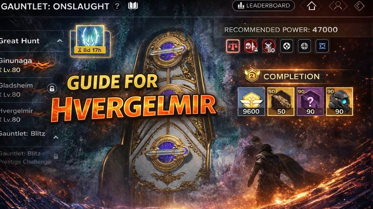 Destiny Rising - Hvergelmir - Gauntlet: Onslaught - Walkthrough - Great Hunt - Guide