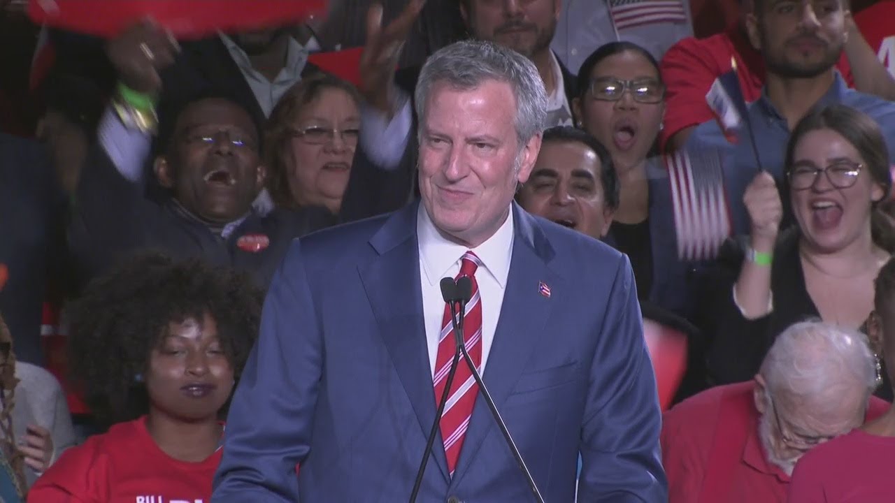 Mayor De Blasio Victory Speech