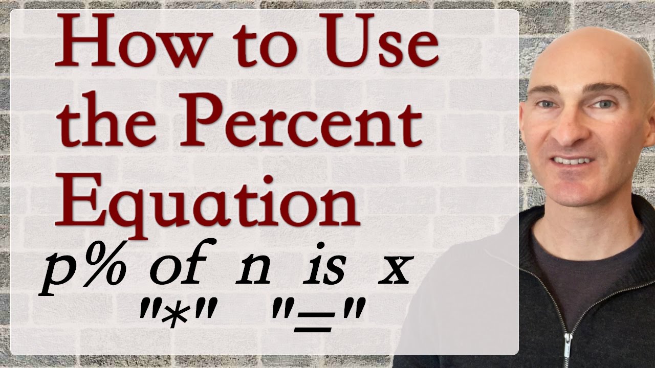 Percent Equation - How to Write