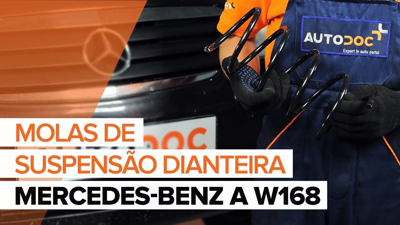Como substituir uma mola espiral de suspensão dianteira no MERCEDES-BENZ A W168 [TUTORIAL]