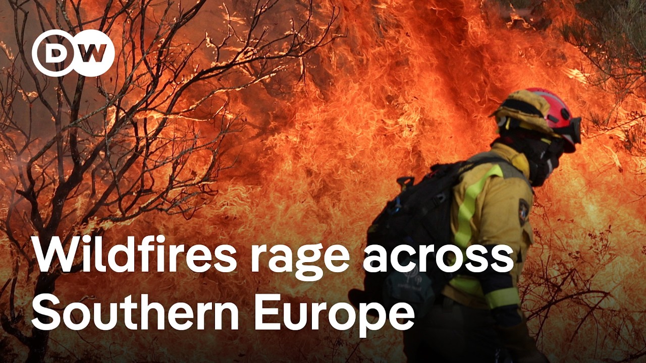 Wildfires scorch Southern Europe as heatwave is setting new temperature records | DW News