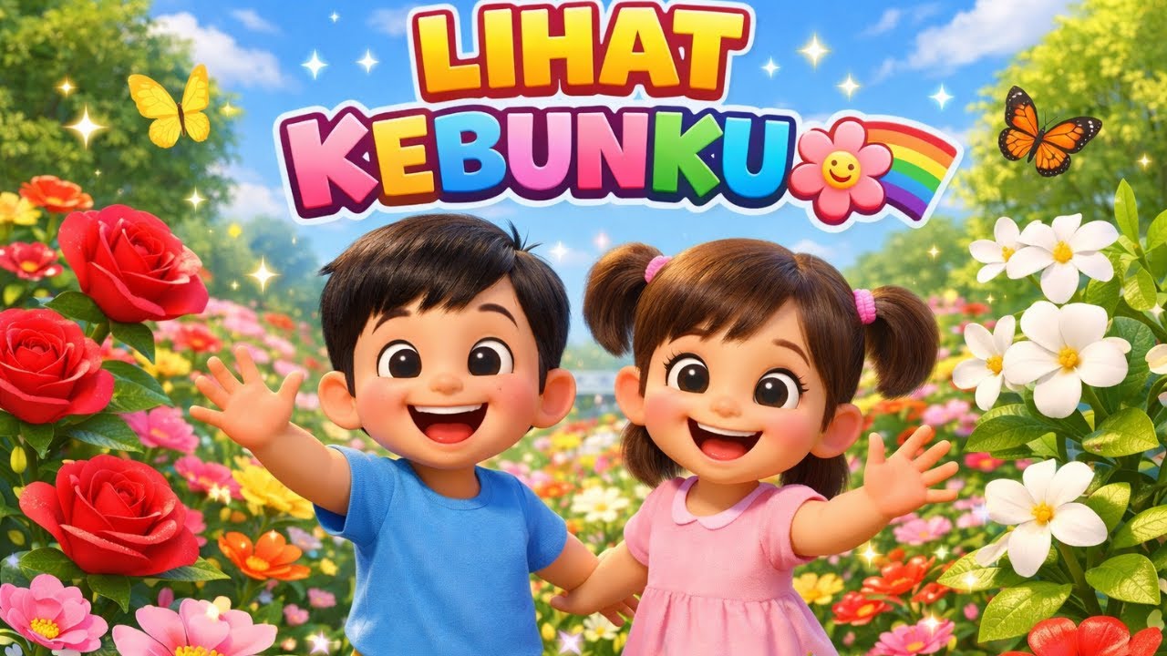 Lihat Kebunku 🌸  Bermain Bunga | Lagu Anak Ceria