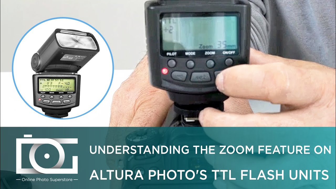 TUTORIAL | Zoom Feature on TTL Flash Units for CANON & NIKON DSLR Cameras | By Altura Photo&reg;