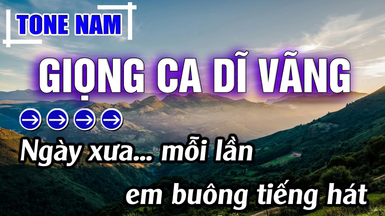 Giọng Ca Dĩ Vãng Karaoke Tone Nam ( A#m ) Beat Mới | Karaoke Đăng Khôi
