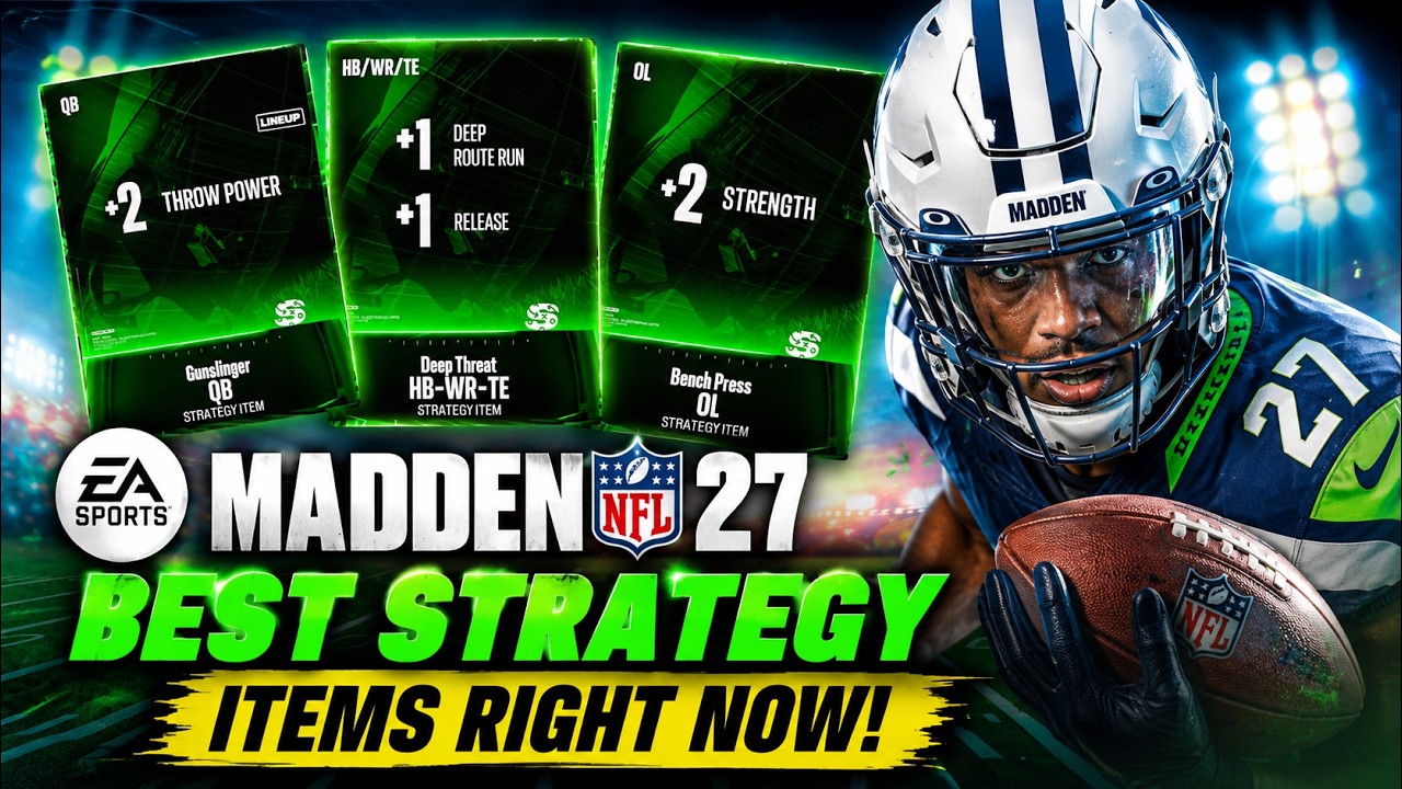 ЛУЧШИЕ СТРАТЕГИЧЕСКИЕ ПРЕДМЕТЫ ДЛЯ MADDEN 27 ULTIMATE TEAM!!