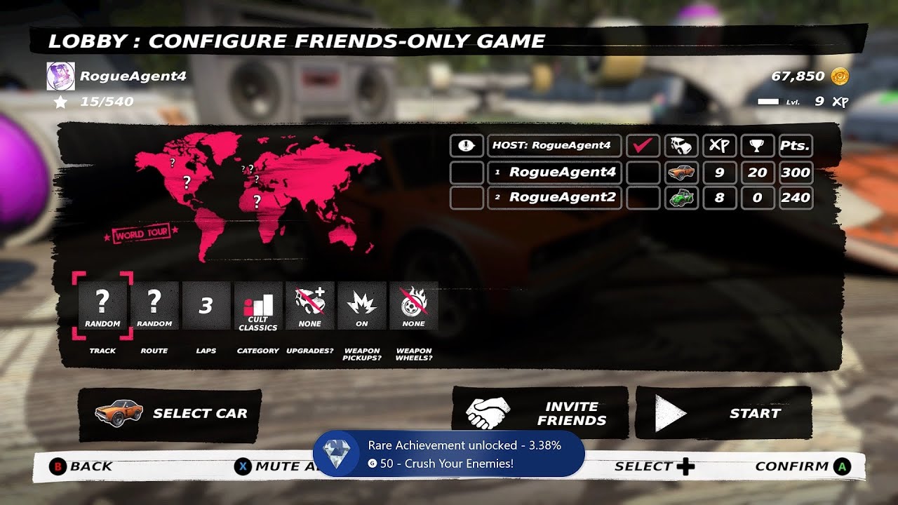 Table Top Racing World Tour - WWW.INNING!!! , Crush Your Enemies! Achievement (Trophy)
