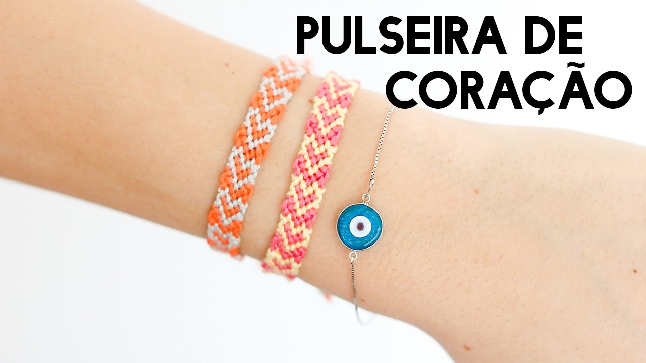 Como Fazer Pulseira de Coração | Pulseira da Amizade