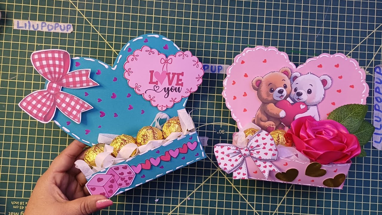 Cajitas en forma de corazón para el 14 de febrero  / San Valentin 