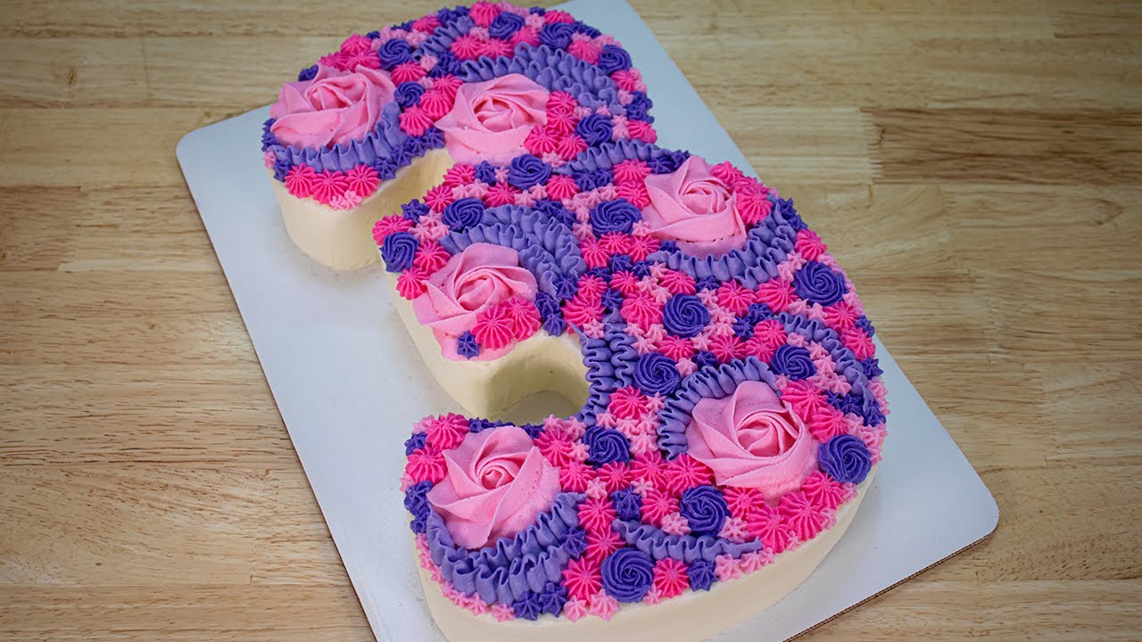 Number Cake Tutorial | Buttercream