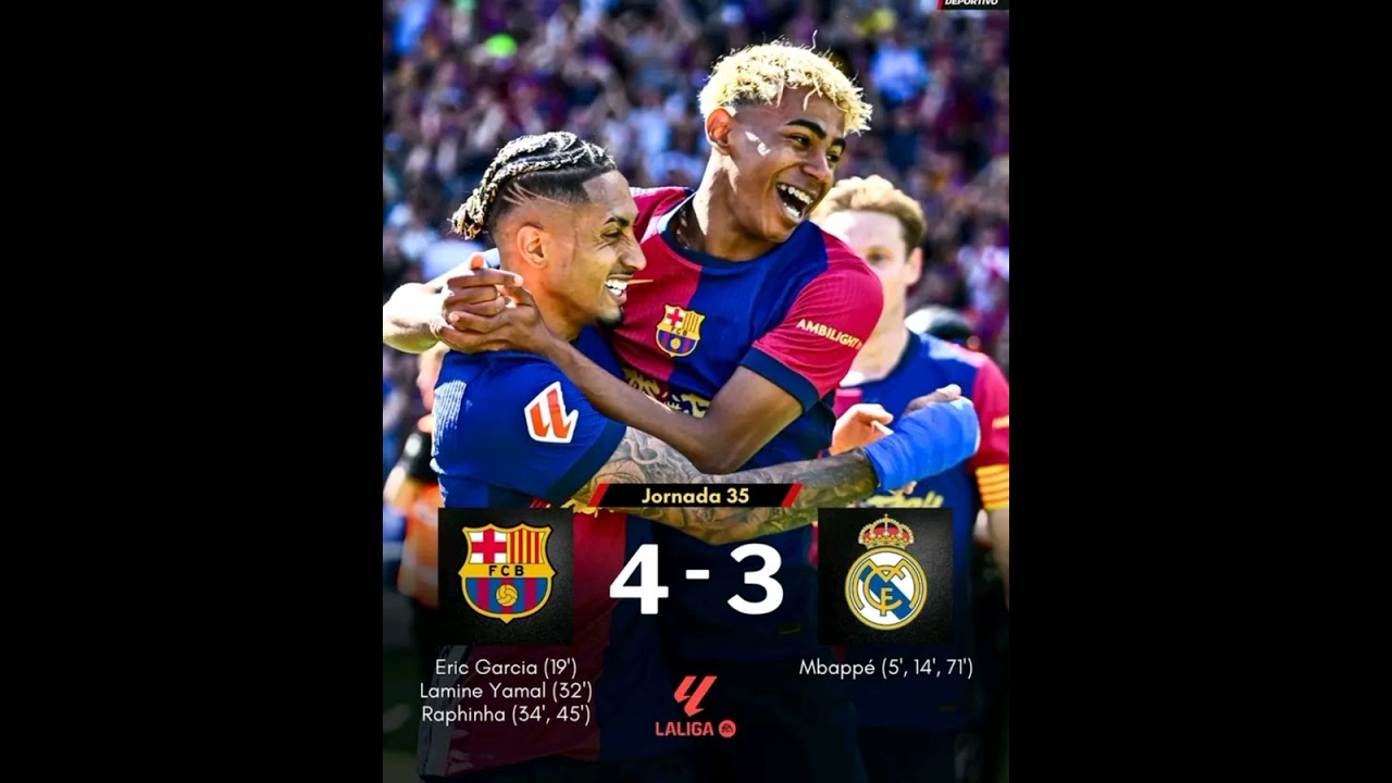 Barcelona 4=3 Real Madrid/ Narración de Onda Cero Alfredo Martinez/ LALIGA 🏆