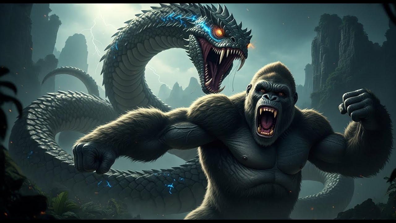King Kong vs  the Ancient 600 Million Year Old Serpent The Ultimate Kaiju Showdown!