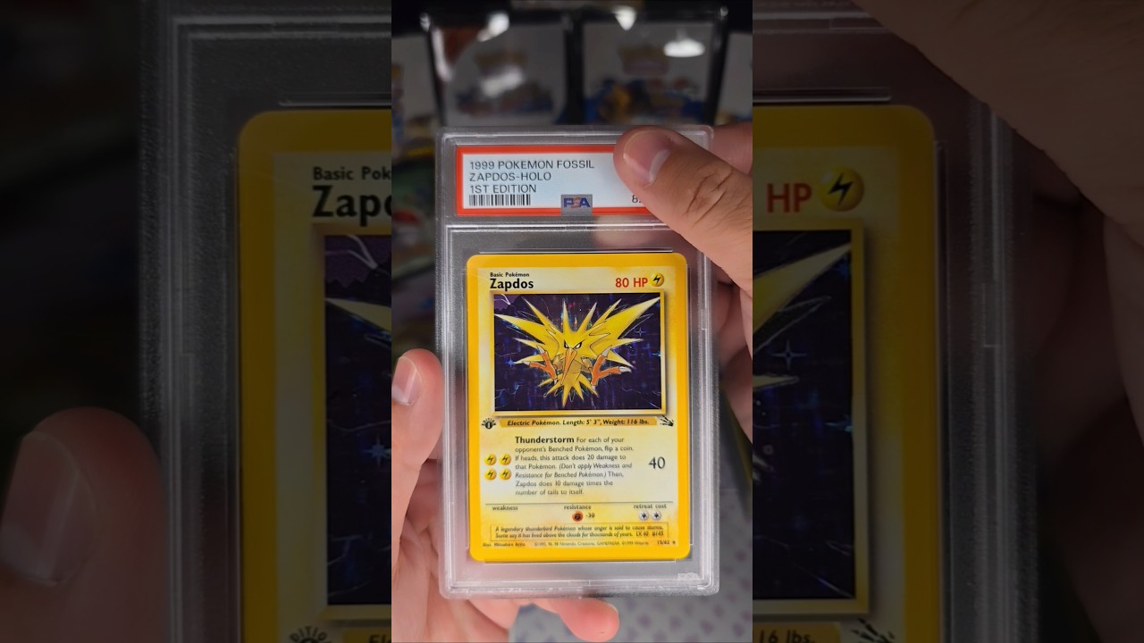 $70 Pokemon Card 🫠 1999 Zapdos First Edition Fossil 
