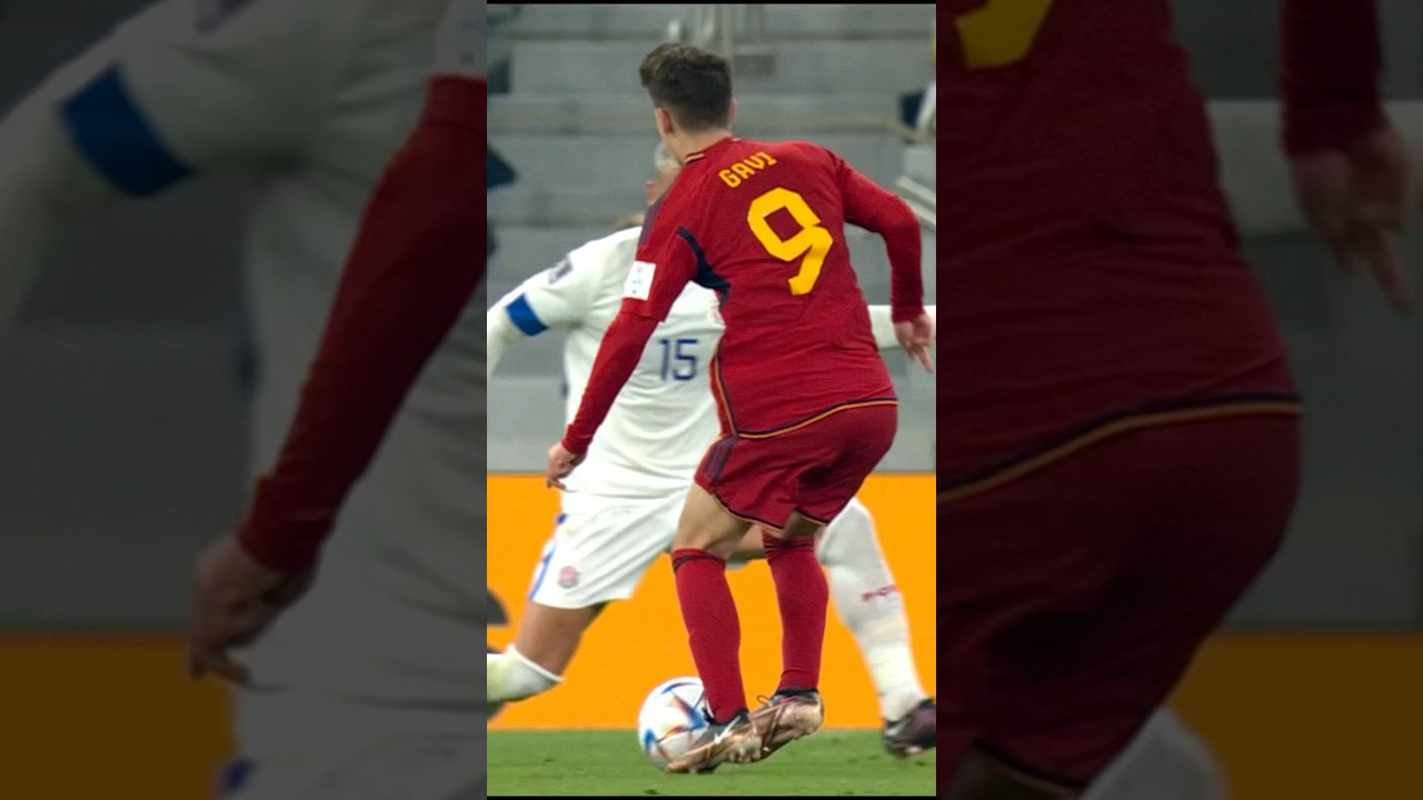 When Gavi made the defender look back