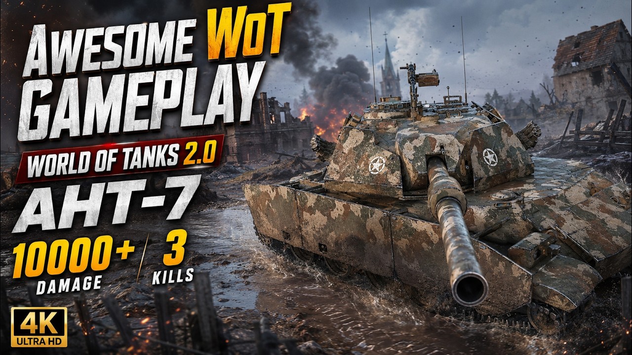 AHT-7 :: World of Tanks 2.0 :: 10000+ Damage, 3 Kills
