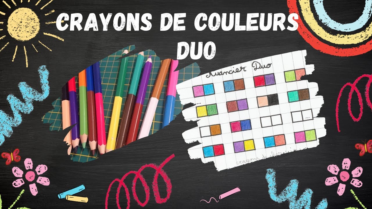 🖍️ Nuancier Crayons de Couleurs Duo