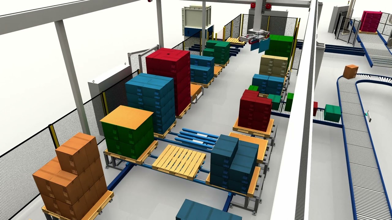 Multi-Line Automated Palletizing Gantry Robot System
