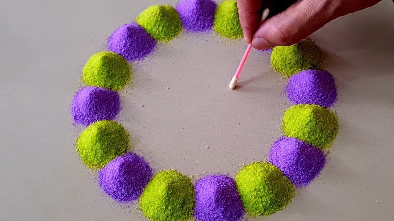 New Rangoli Designs For Festival | Simple Kolam | Satisfying Sand Videos by Aarti | Top Rangolis