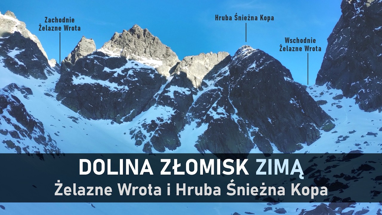 Dolina Złomisk zimą - Żelazne Wrota i Hruba Śnieżna Kopa