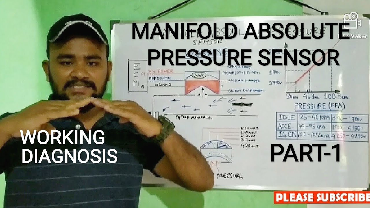 MAP sensor purpose/working/DIAGNOSIS details.MANIFOLD ABSOLUTE PRESSURE sensor working/checking