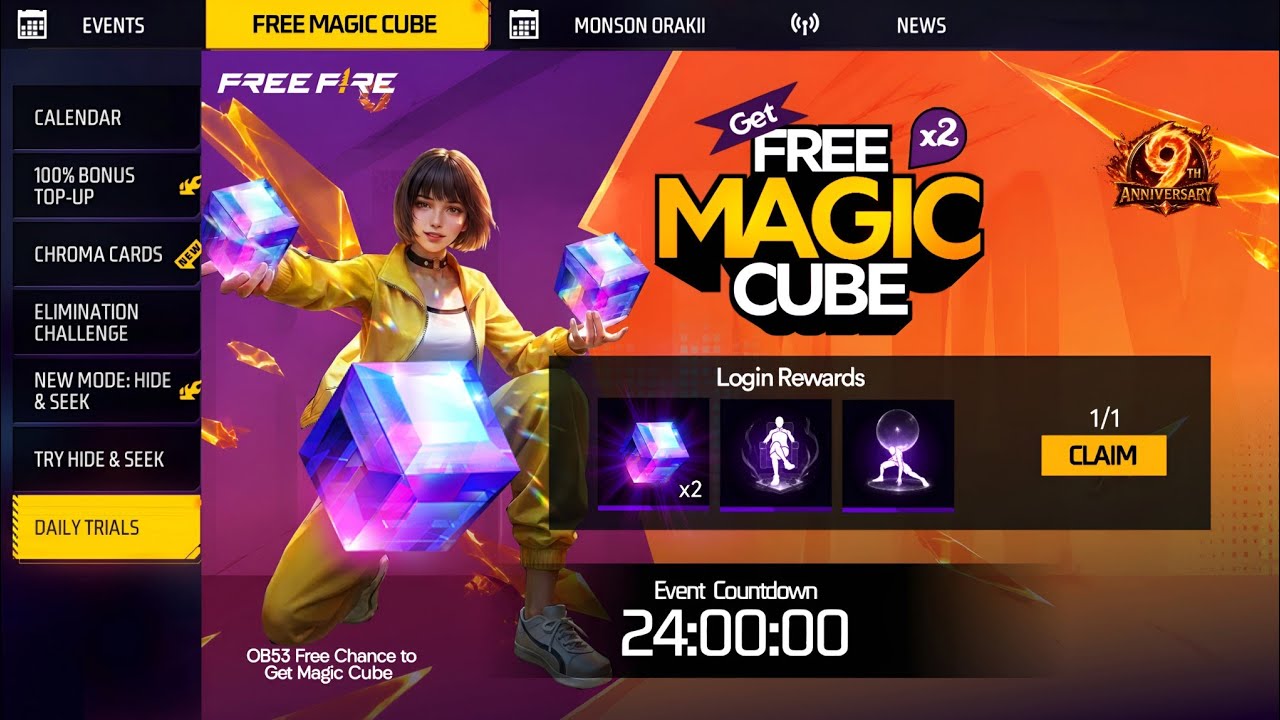 ফ্রিতে দুটো😍ম্যাজিক কিউব নিয়ে নাও সবাই💥 Magic Cube Free Event | Free Fire New Event | FF New Event