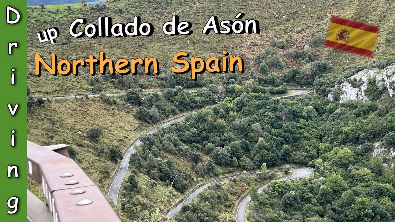 Driving up Collado de Asón  Northern Spain