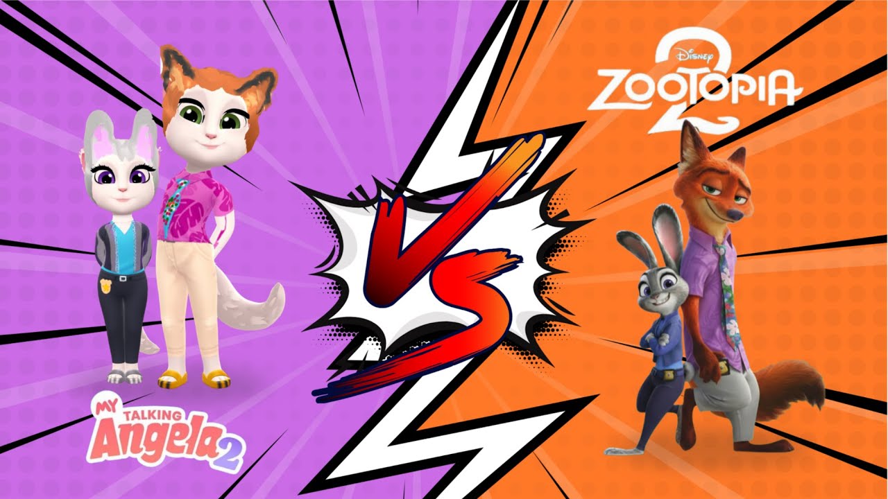 🐰🦊 Zootopia 2 Judy Hopps vs Nick Wilde cosplay makeover by My Talking Angela 2