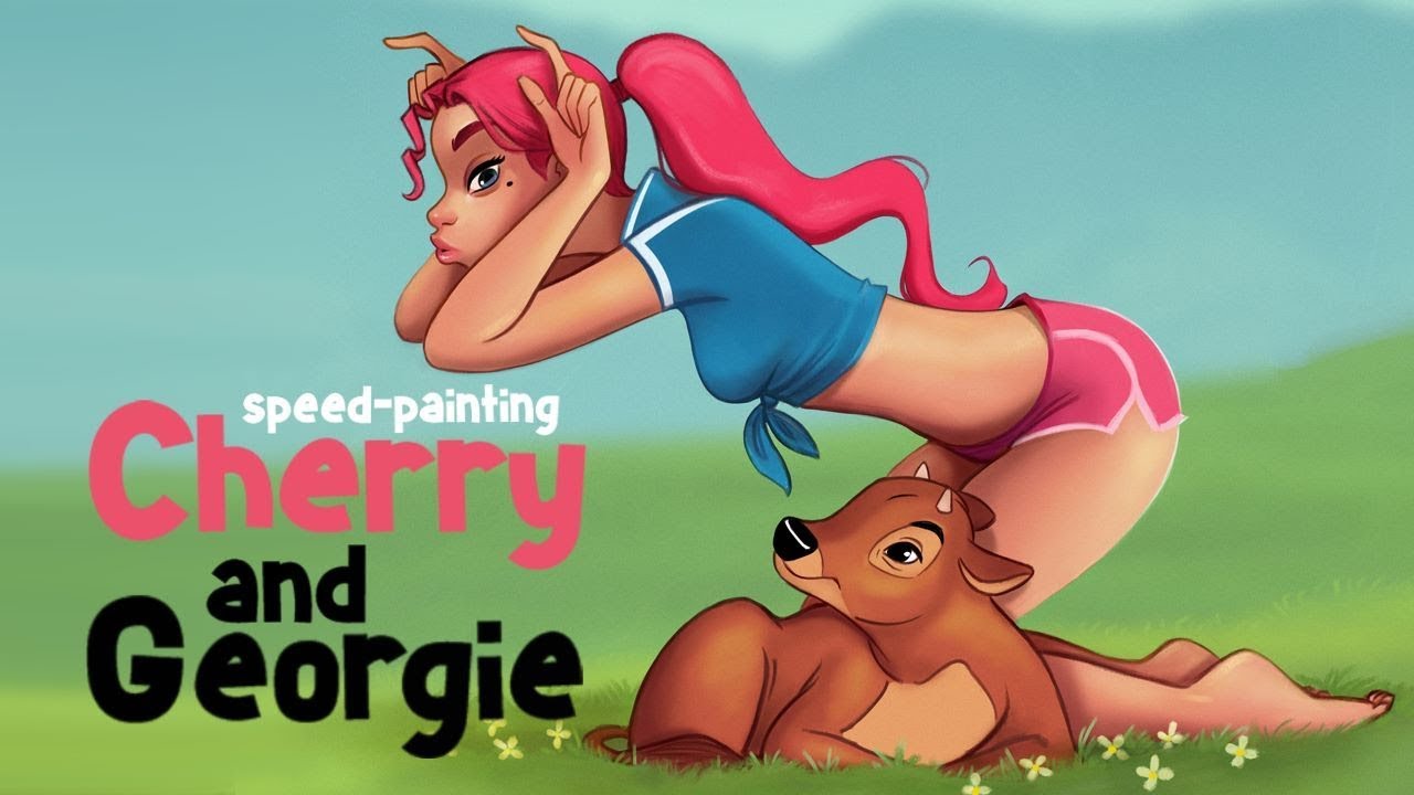 Cherry and Georgie - Digital Speed painting