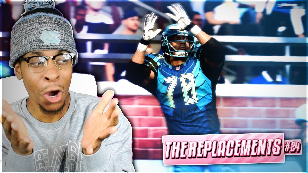 MY LINEMAN CAUGHT TWO TOUCHDOWNS!!!! THE REPLACEMENTS #24
