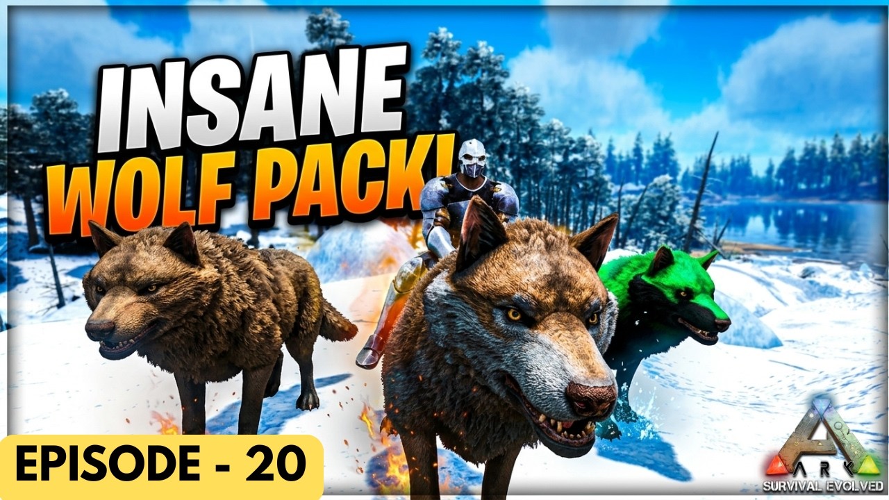 Taming 3 Direwolves & Building an Insane Wolf Pack | ARK Survival Evolved | Episode 20