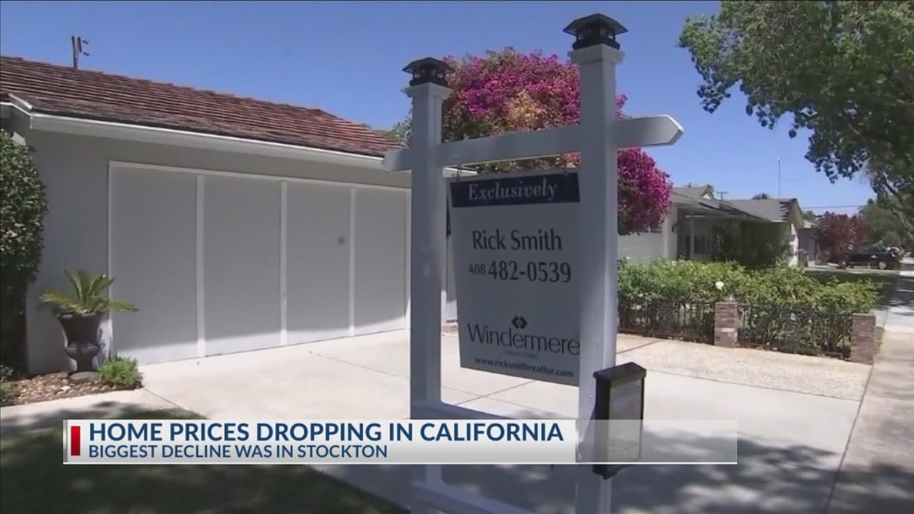 Home prices dropping in California