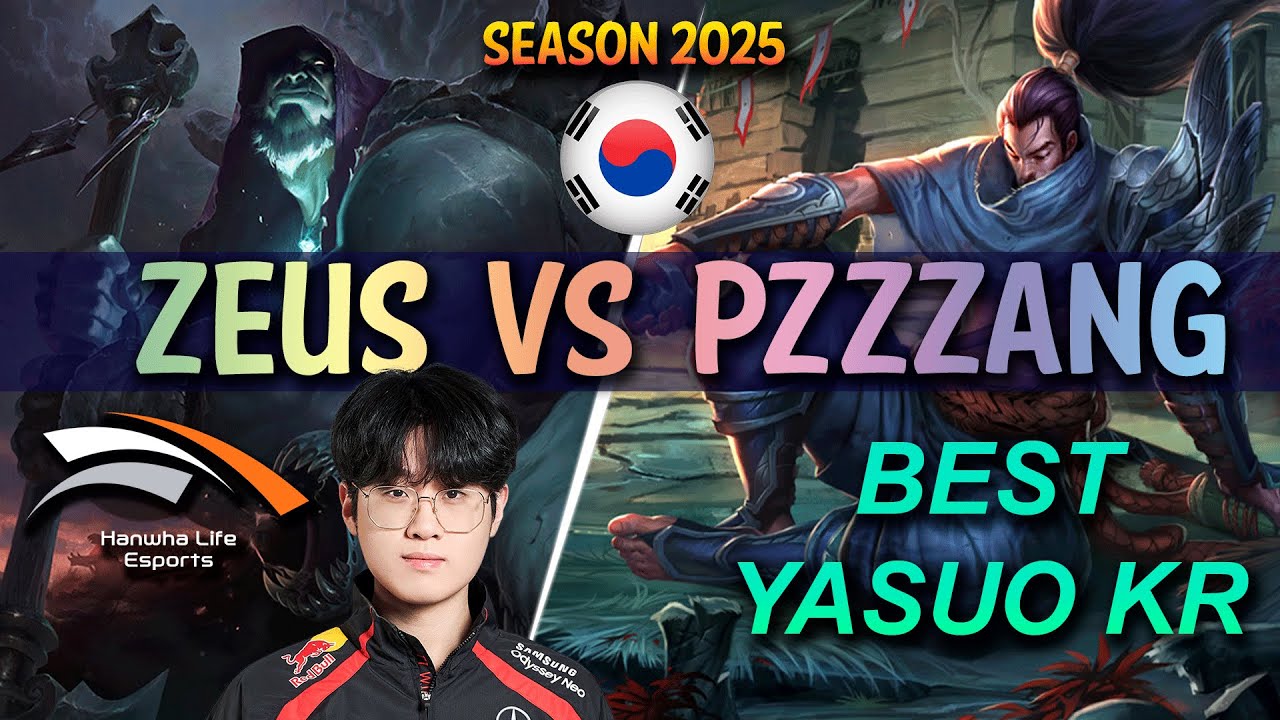 HLE Zeus vs PzZZang - Zeus YORICK vs BEST YASUO KR Top - Patch 25.10 KR Ranked | lolrec
