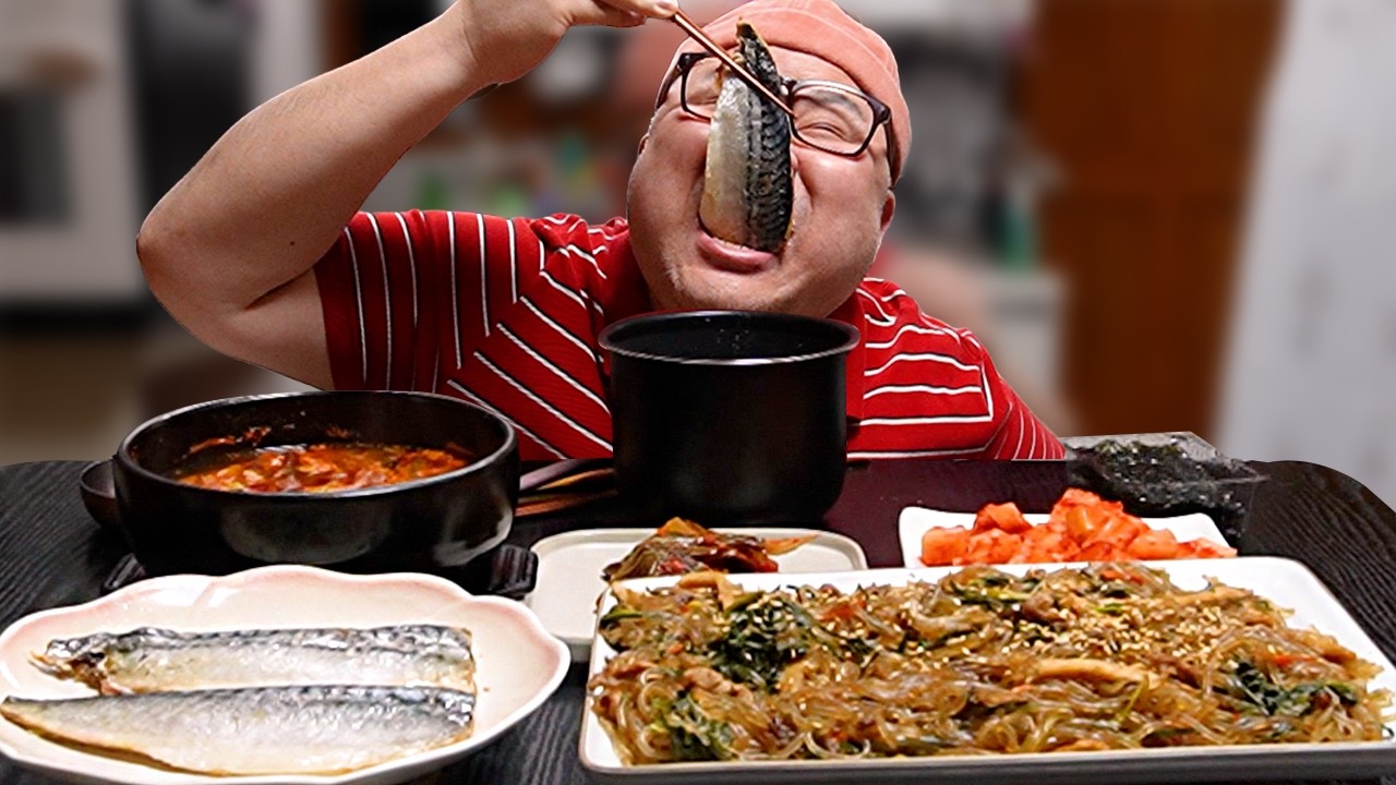 밥도둑 한식 다 모였다! 잡채에 고등어구이에 육개장? 그냥 세공기 뚝딱 │ Korean food Mukbang Eatingshow