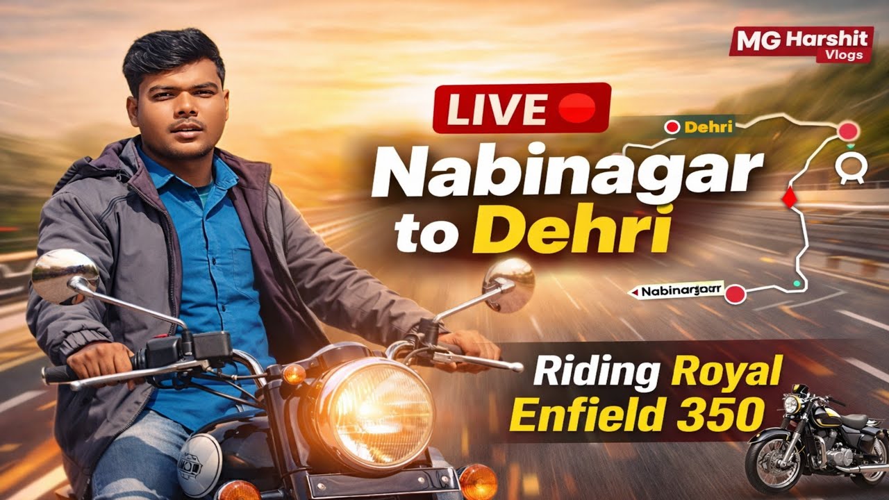  Ridding Royal Enfield 350 Nabinagar to dehri On Sone
