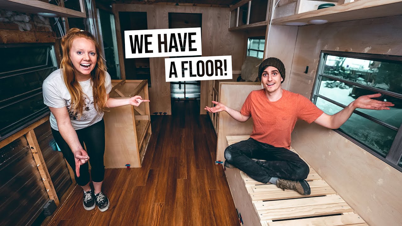 RV Renovation - Laying Our BEAUTIFUL New Floor! | Vinyl Floor Plank Installation (Ep. 20)