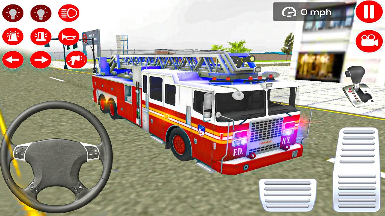 Real Fire Truck Driving Simulator 2021-  Modeled Realistic Ambulance New Mission - Android Gameplay