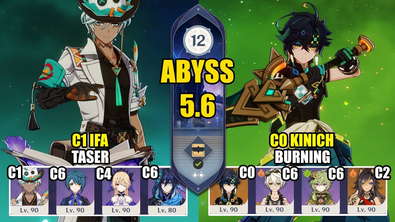 C1 Ifa Ororon Taser & C0 Kinich Burning | Spiral Abyss 5.6 | Genshin Impact 【原神】