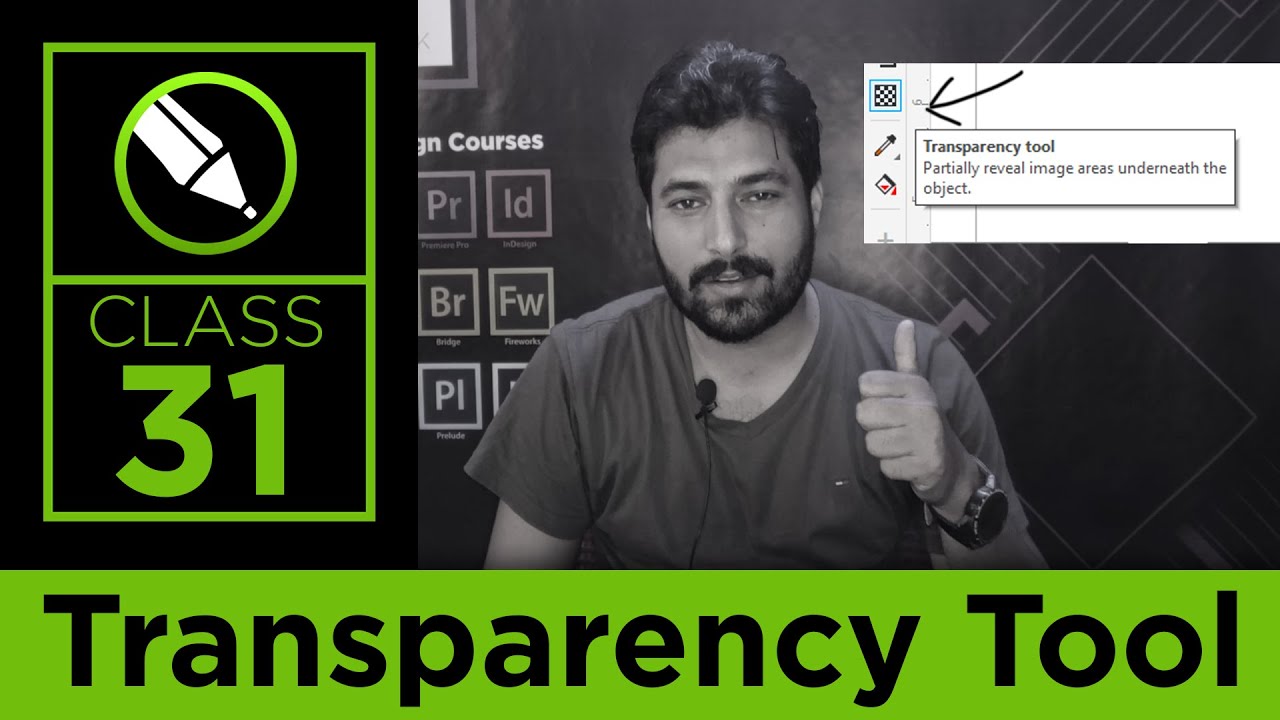 How to use Transparency Tool in CorelDraw - اردو / हिंदी