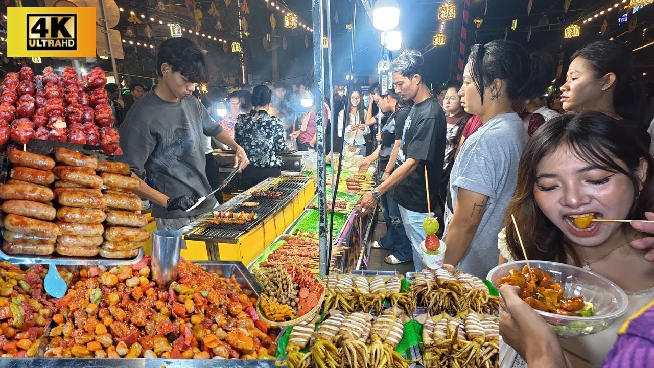 Street Food Stalls After Dark Cambodia's Secret Night Market Scene​