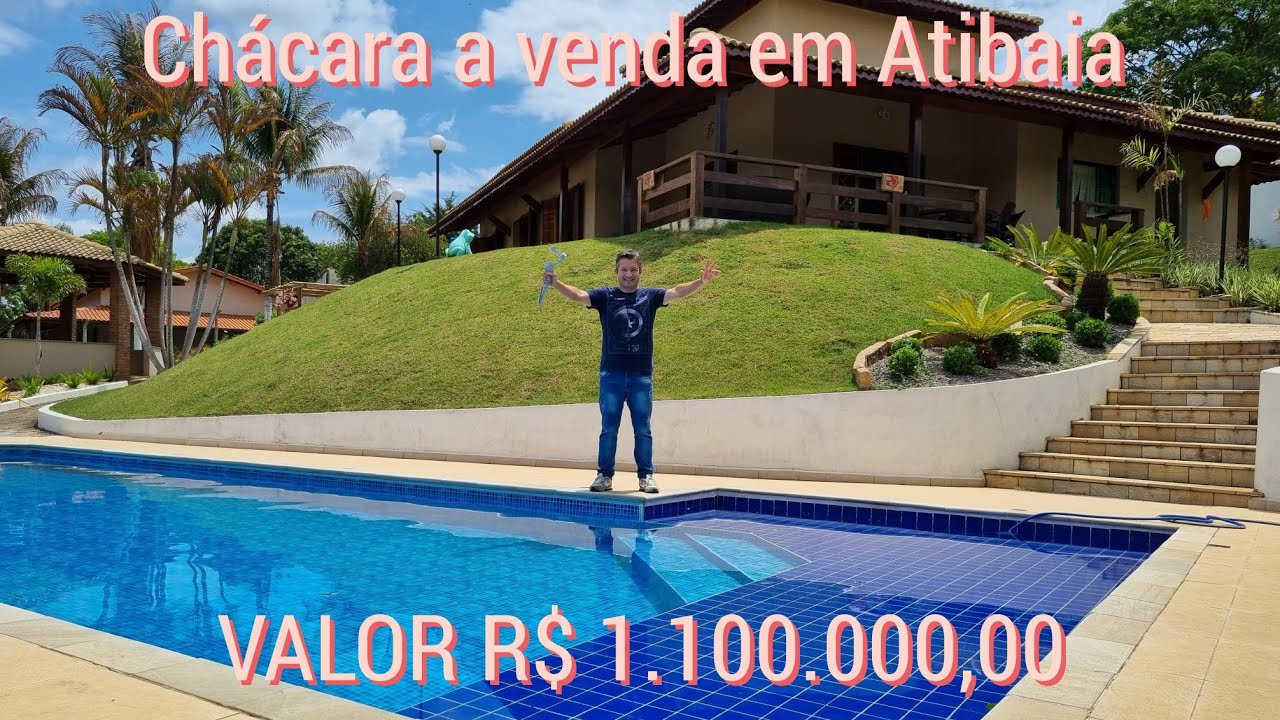 Chácara a venda em Atibaia, lazer completo, campo, piscina, pomar, aceita entrada e parcelas