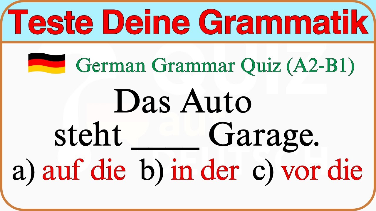 Deutsche Grammatik Quiz: Teste Deine Kenntnisse! 📝