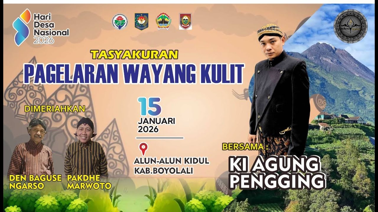 🔴 PERINGATAN HARI DESA NASIONAL || PAGELARAN WAYANG KULIT || KI AGUNG PENGGING || SEMAR BANGUN DESA