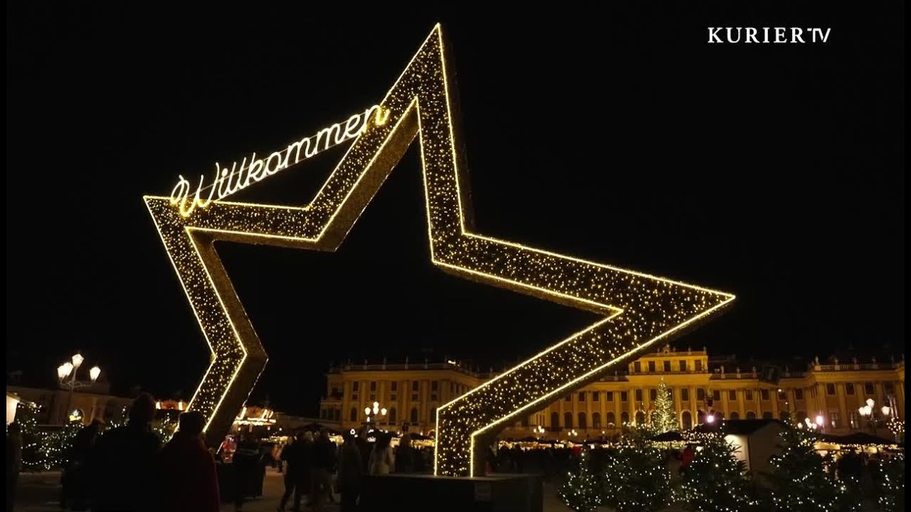 Vorfreude in Gold: Weihnachtsmarkt beim Schloss Schönbrunn erstrahlt