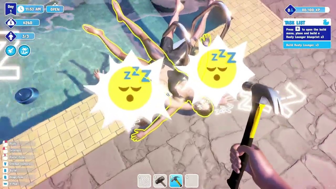 Waterpark Simulator Day 1 playthrough