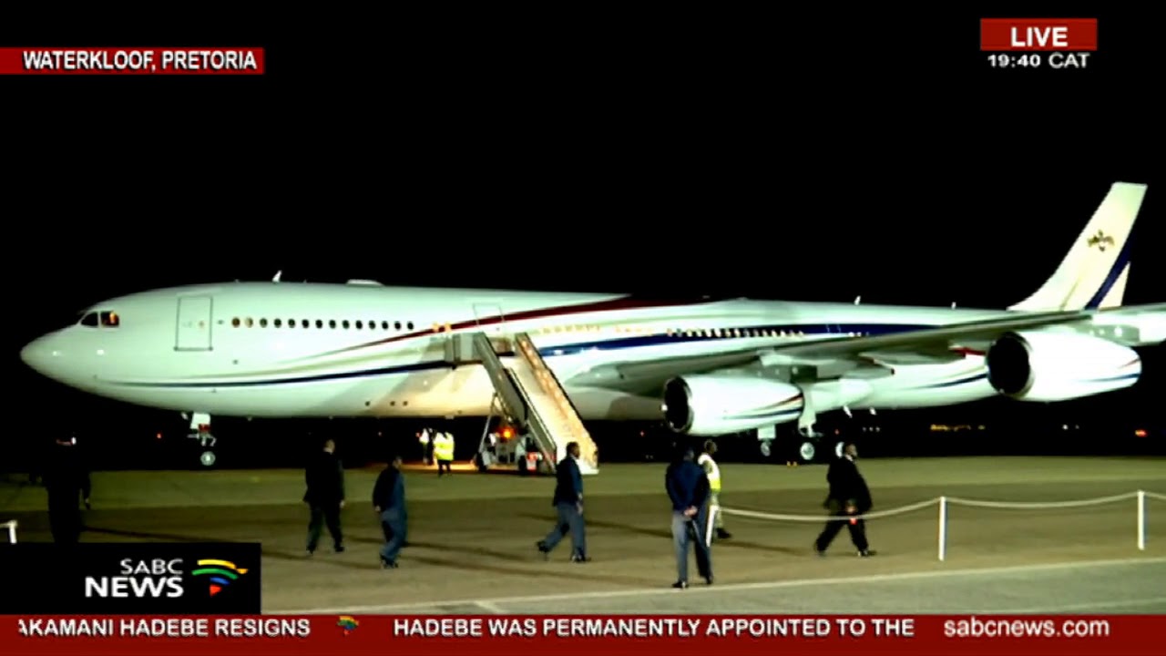 #Inauguration2019 | King Mswati III lands in Waterkloof Airbase